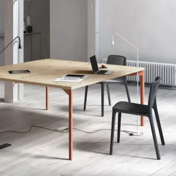 Bureau Bench Hexa piètement terracota