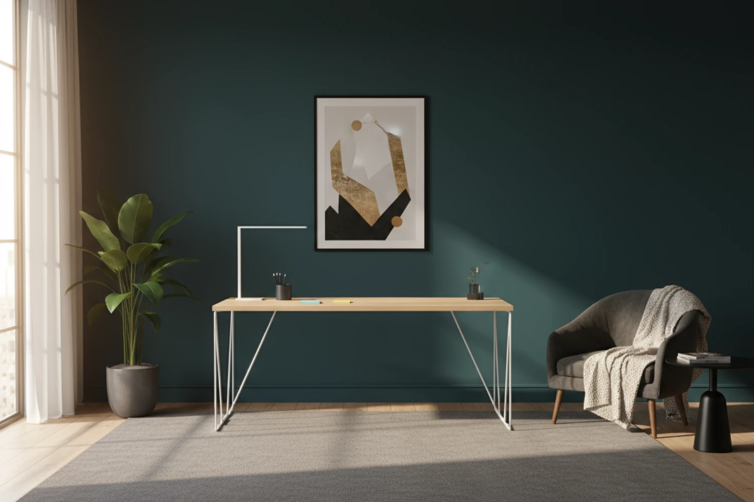 Bureau minimaliste design Let's Work Ambiance Inspiration Home cosy