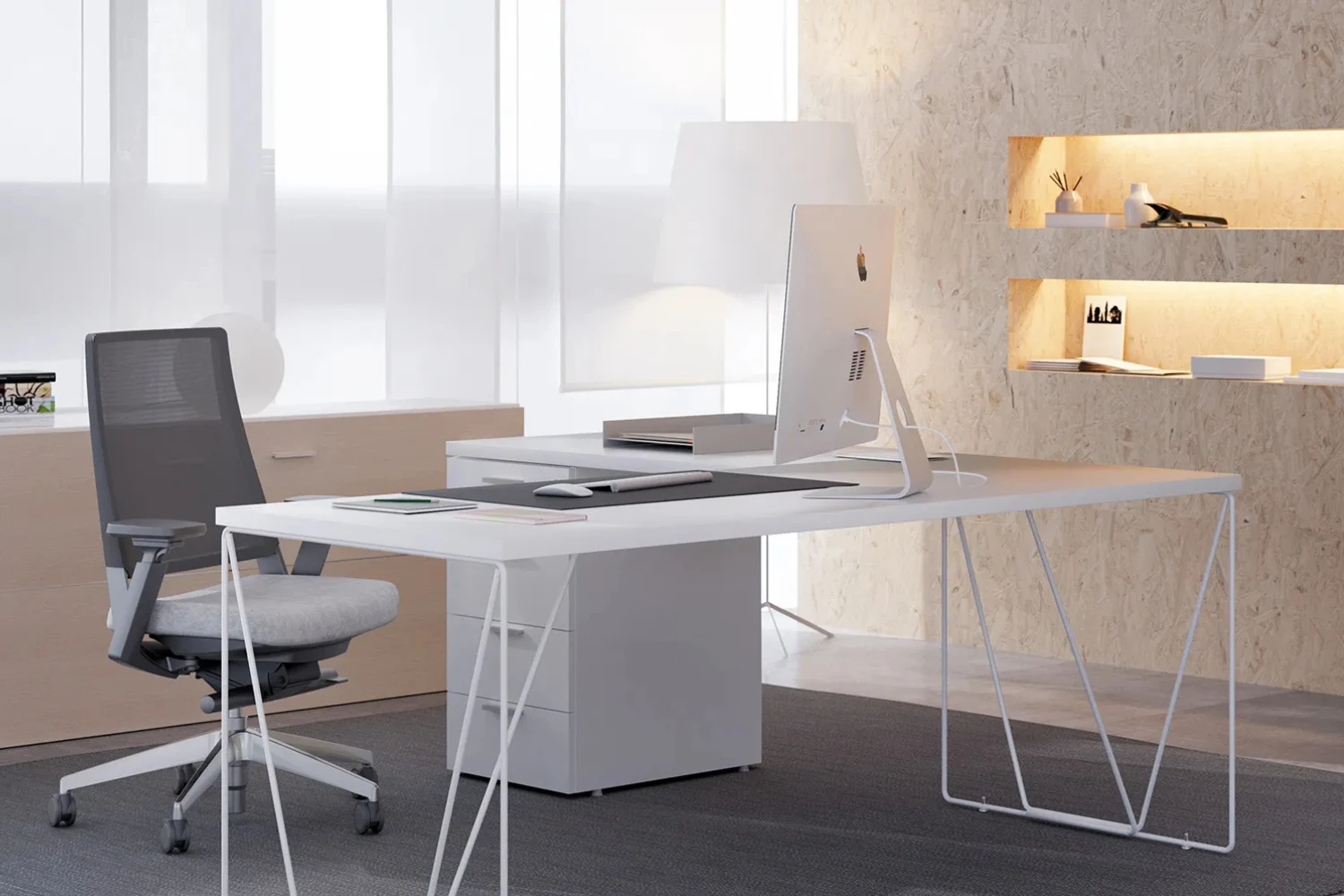 Bureau minimaliste design Let's Work Ambiance Inspiration Poste individuel