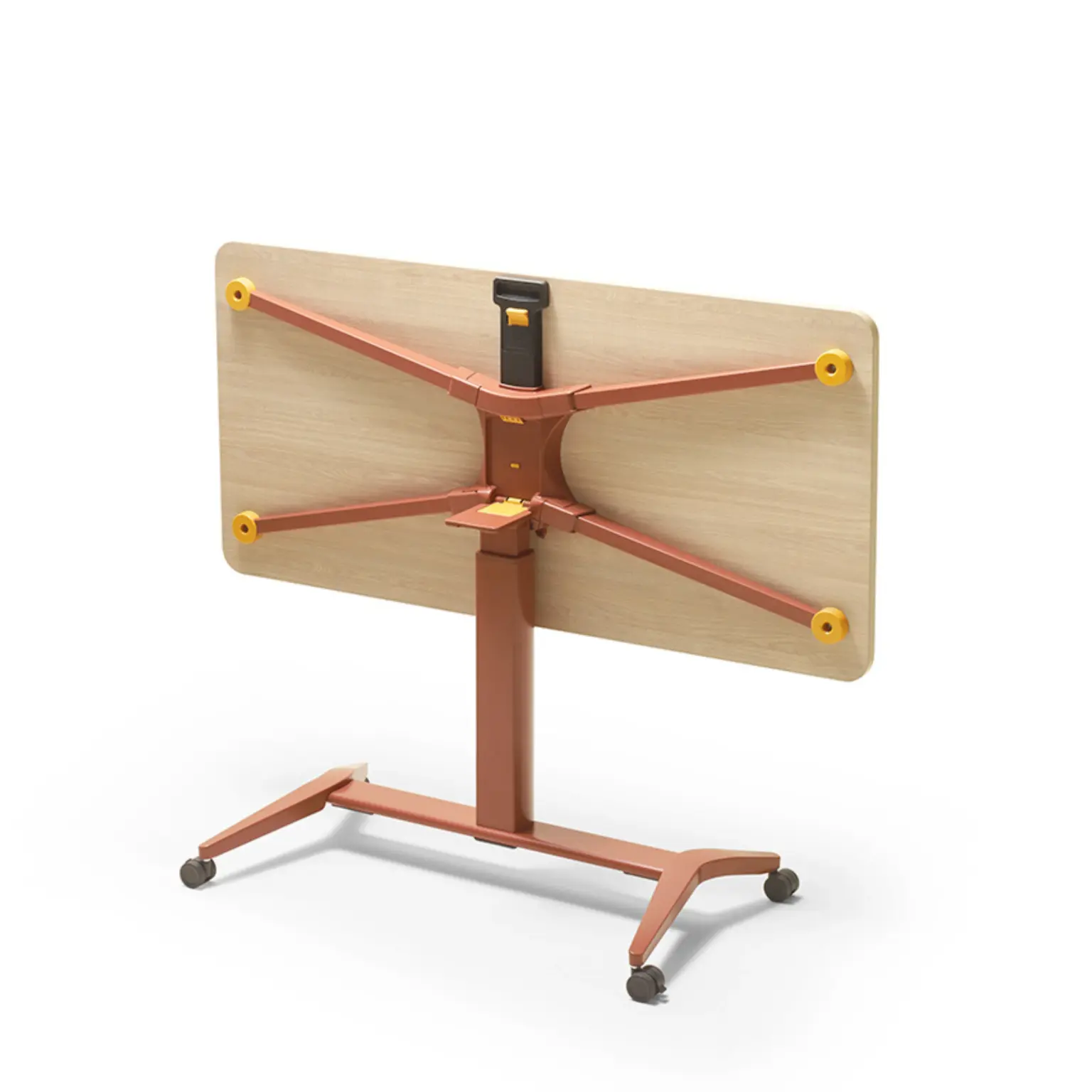 Bureau multifonction gaslift réglable & rabattable Dimmer terracota bois Bureau multifonction gaslift réglable & rabattable Dimmer terracota bois