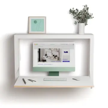 Bureau mural rabattable boite 100x60x20 cm