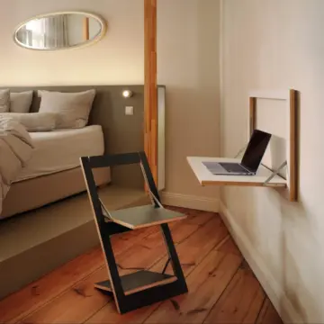 Bureau mural rabattable chambre d'hotel