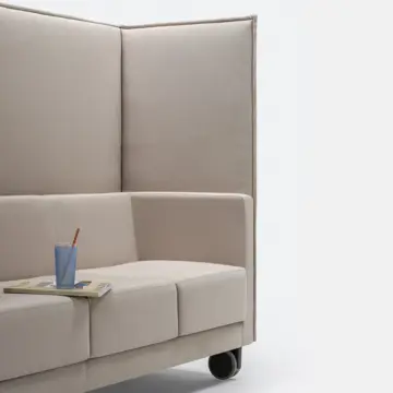 Canapé sur roulettes Stripes 3 places zoom roulettes