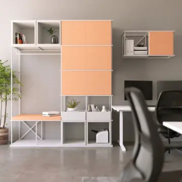 Etageres modulaires avec assise et porte cintre Etagères-modulaires-avec-assise-et-porte-cintre