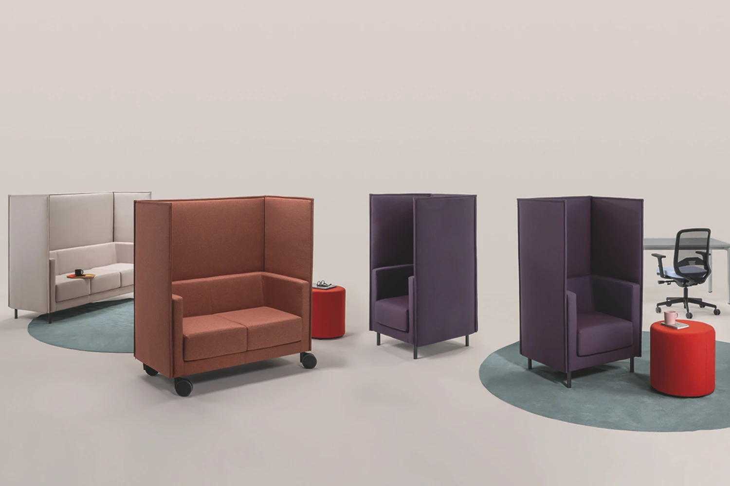 Fauteuil sur roulettes gamme Stripes ambiance Fauteuil sur roulettes gamme Stripes ambiance