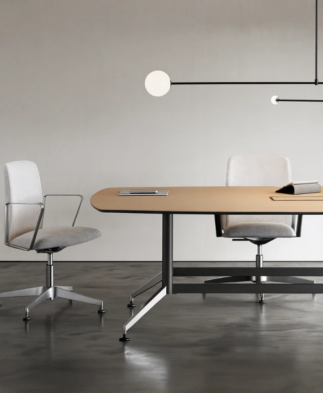 Table drone de réunion ambiance