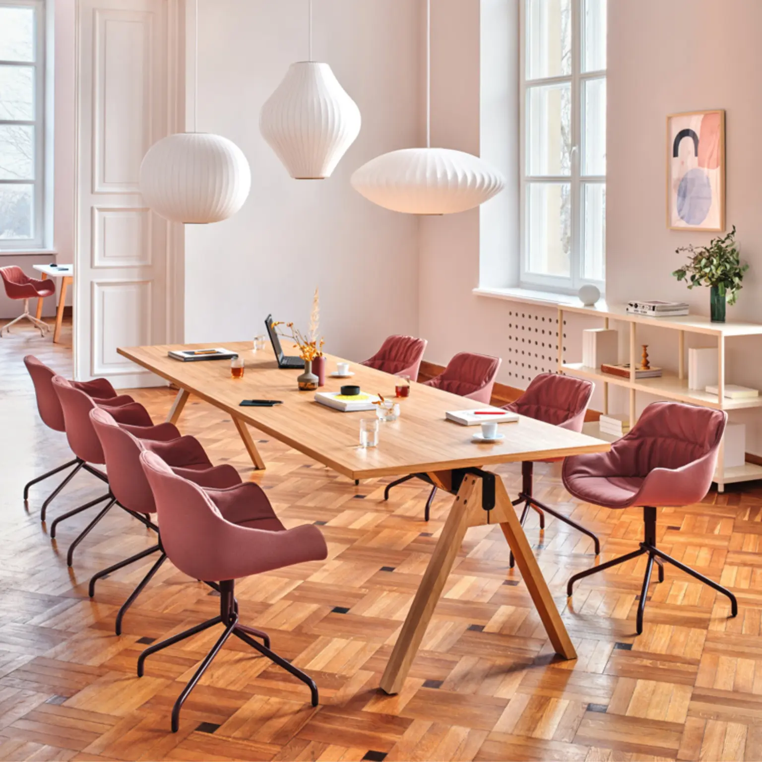 Bureau architecte en bois Aura 4 places Bureau architecte en bois Aura 4 places