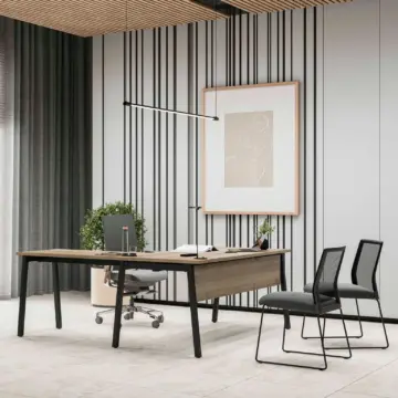 Bureau tréteaux d'angle professionnel M-Next Ambiance