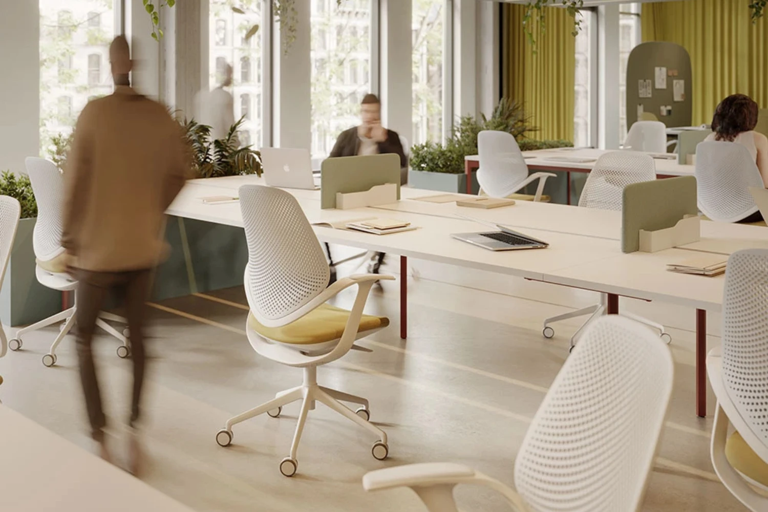 Chaise de bureau blanche Flow Ambiance Openspace