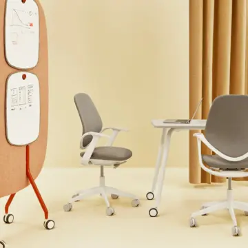 Chaise de bureau blanche Flow Ambiance