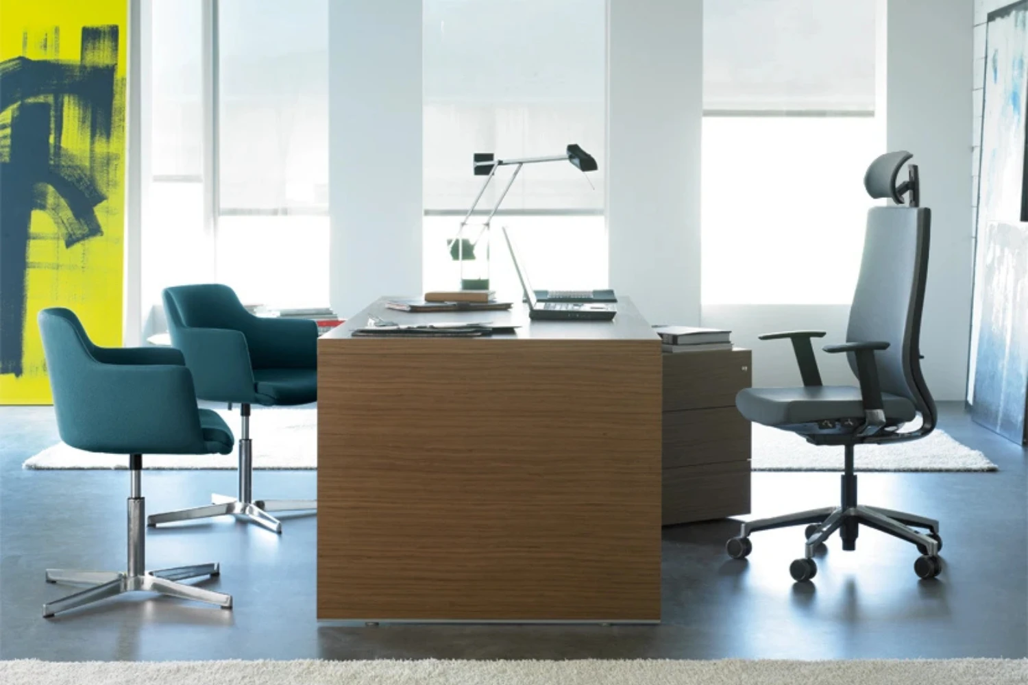 Chaise de bureau ergonomique design Eben ambiance appui tete