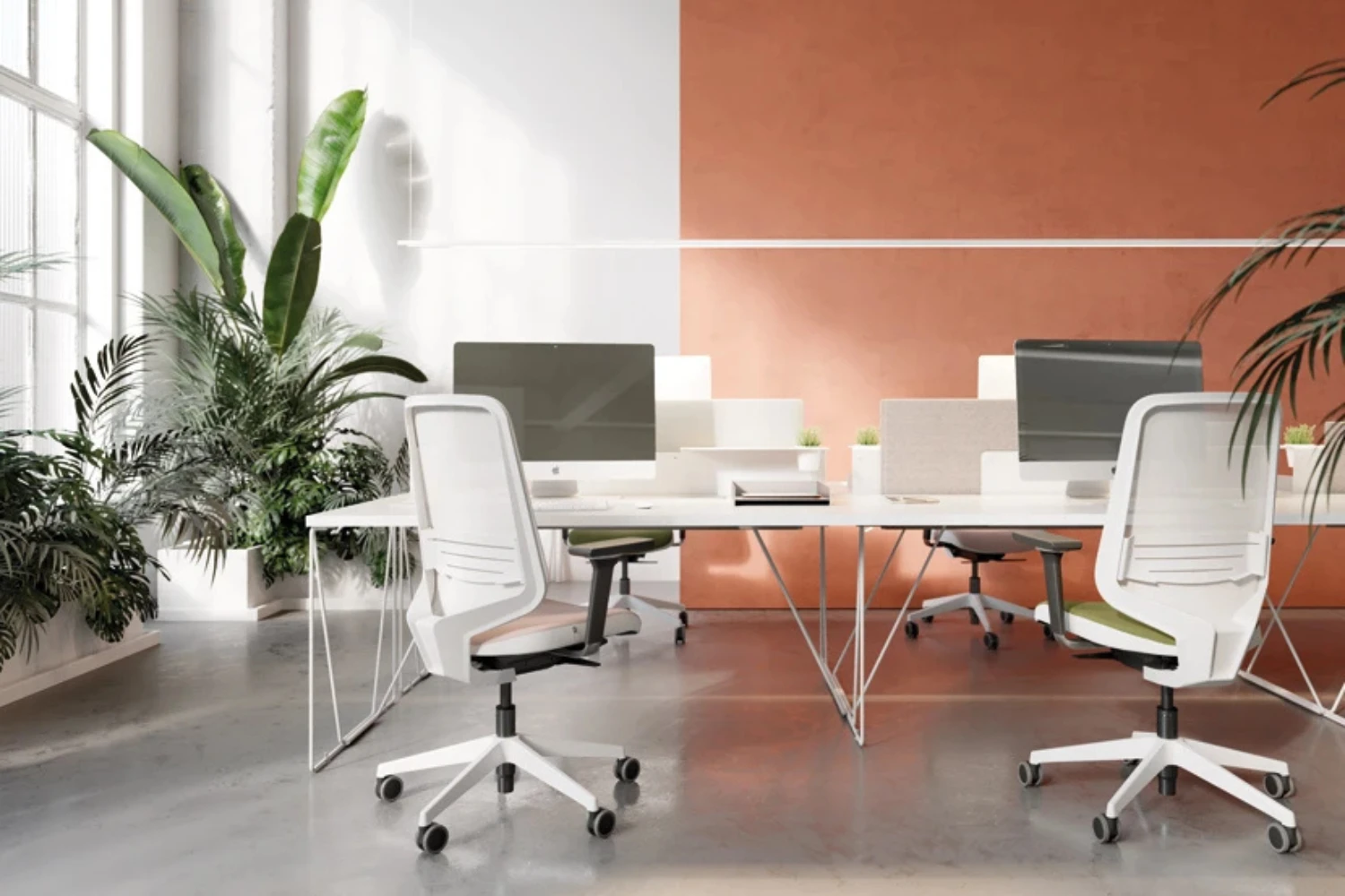 Chaise de bureau professionnel Dot Pro blanc ambiance