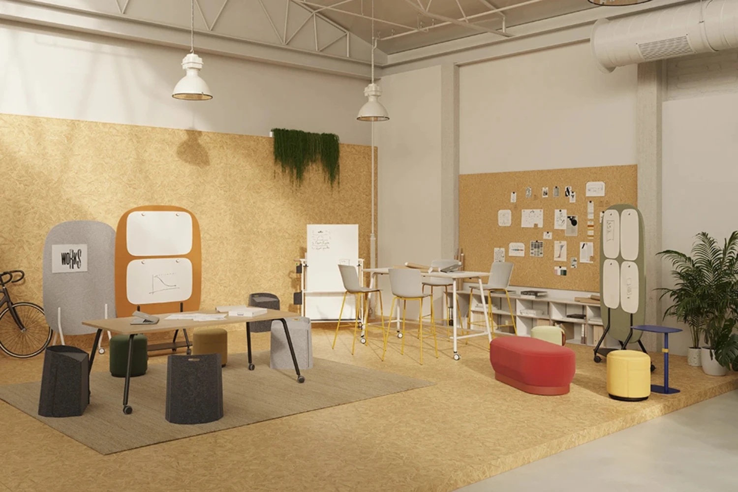 Pouf écologique coworking Muvit Ambiance Dynamique