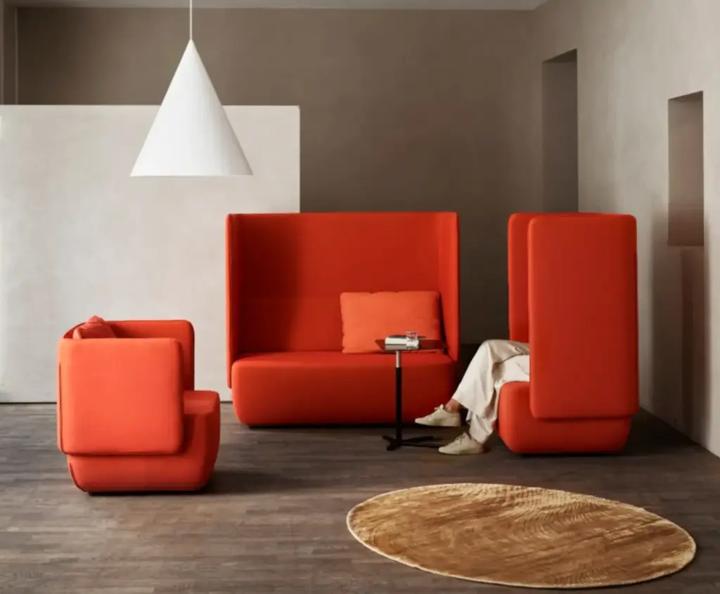 Banner fauteuils acoustiques rouge