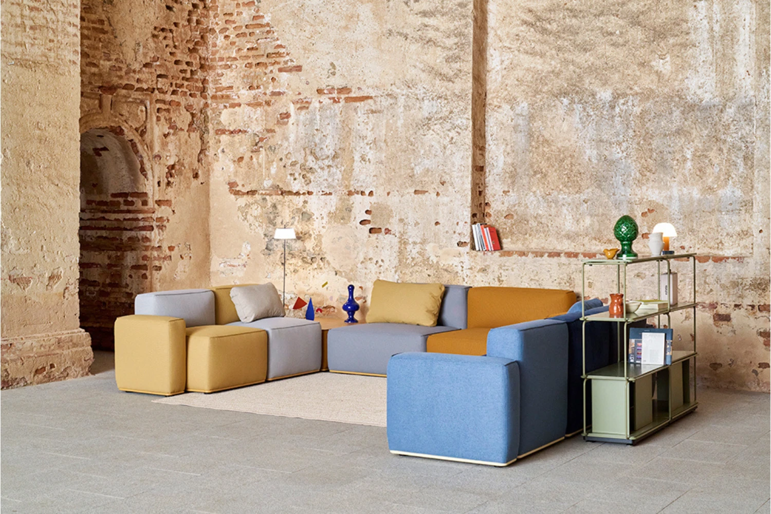 Canapé modulable coworking Veleta ambiance cosy