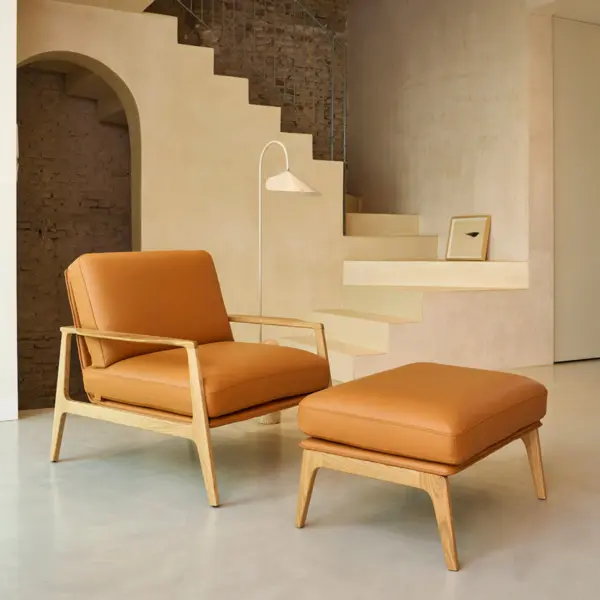 Fauteuil en bois massif moderne Aldea Ambiance