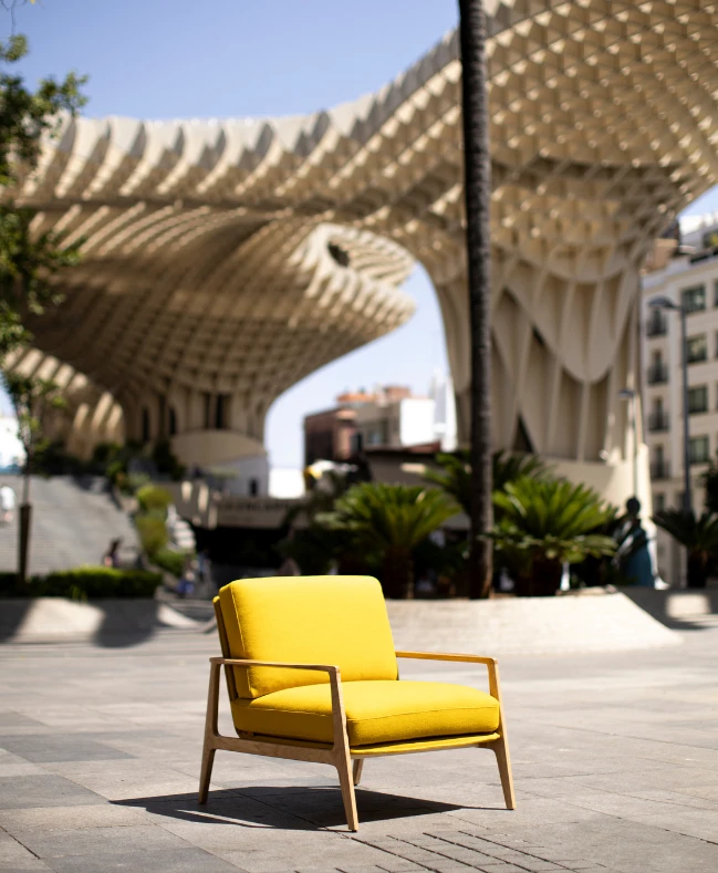 Fauteuil en bois massif moderne Aldea Ambiance extérieur