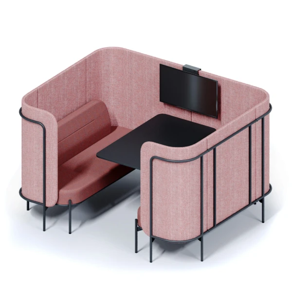 Alcove acoustique de réunion biophilique standard