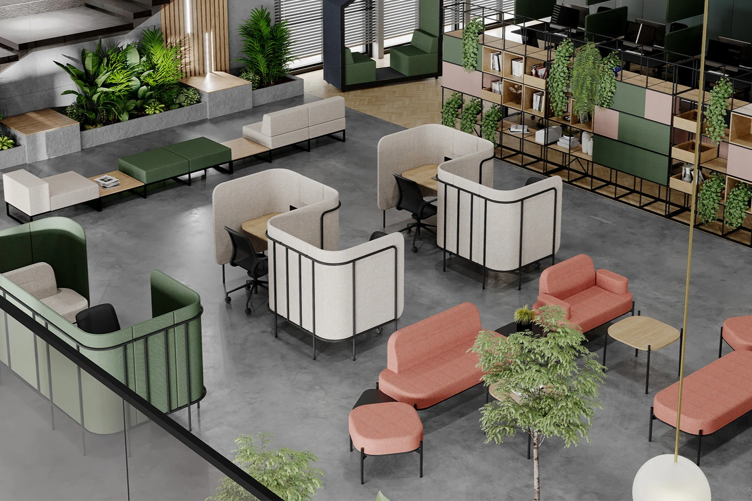 Alcove acoustique focus biophilique Leaf Pod coworking 1 Alcove acoustique focus biophilique Leaf Pod coworking 1