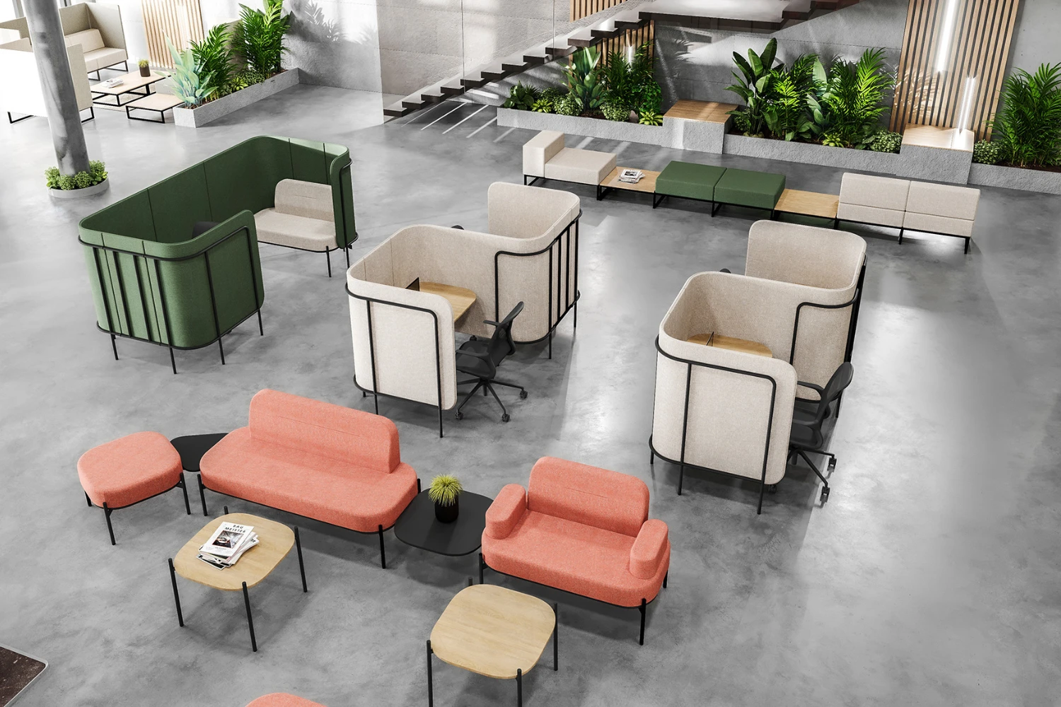 Alcove acoustique focus biophilique Leaf Pod coworking Alcove acoustique focus biophilique Leaf Pod coworking