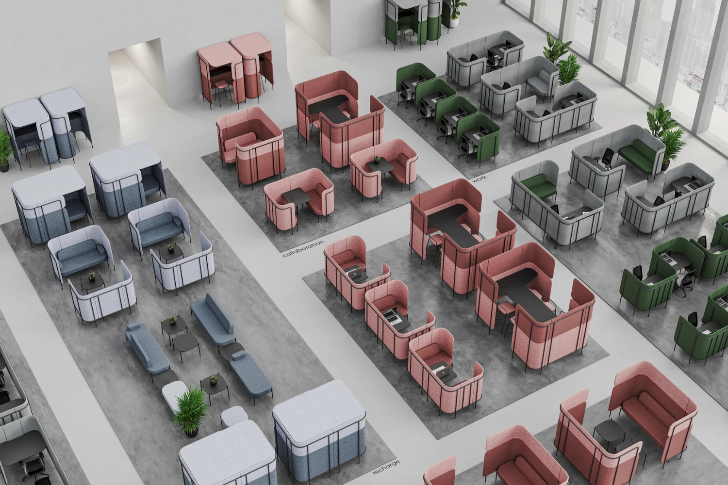 Alcove acoustique focus biophilique Leaf Pod inspiration 1 Alcove acoustique focus biophilique Leaf Pod inspiration 1