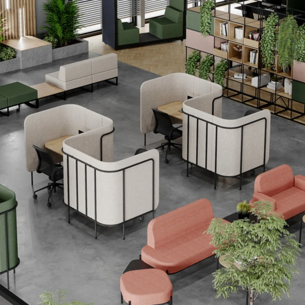 Alcove acoustique focus biophilique Leaf Pod inspiration