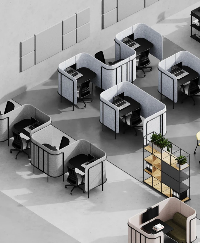 Alcove acoustique focus biophilique Leaf Pod openspace Alcove acoustique focus biophilique Leaf Pod openspace