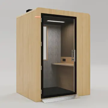 Box acoustique 1 personne confort Uno Chene Access PMR scaled Box acoustique 1 personne confort Uno Chene Access PMR