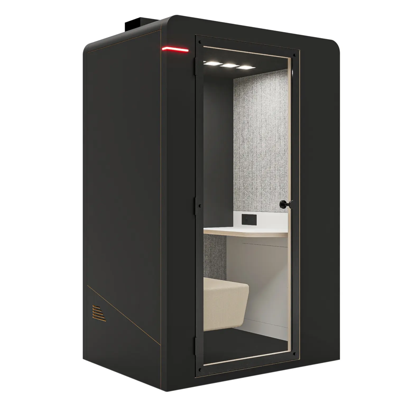 Box acoustique 1 personne confort Uno Noir Box acoustique 1 personne confort Uno Noir