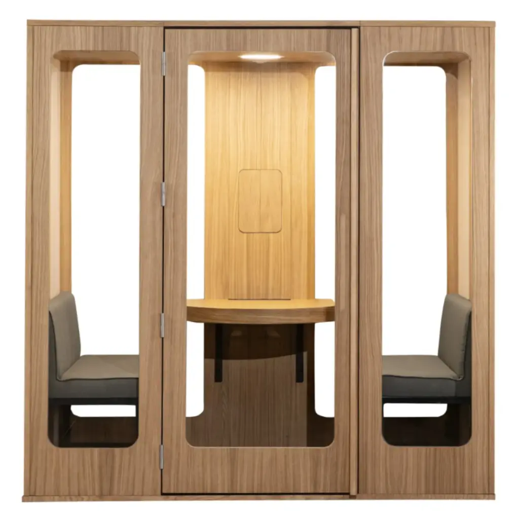 Cabine de réunion en bois 4 personnes Haven Bois chene