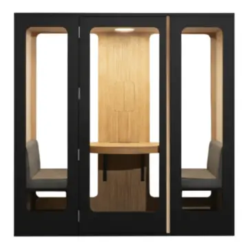 Box acoustique en bois 4 personnes Haven Noir