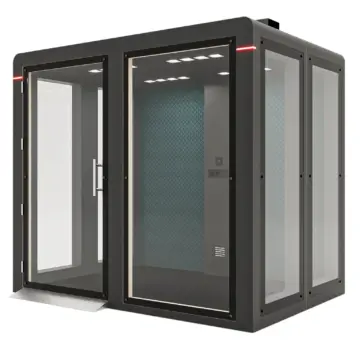 Box de reunion acoustique mobile Easy Meet 2 3 personnes Noir scaled Box de réunion acoustique mobile Easy Meet 2-3 personnes Noir