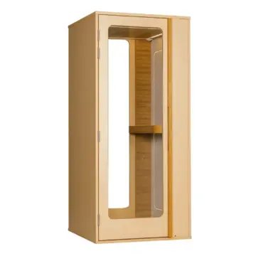 Cabine acoustique 1 personne en bois beige sable