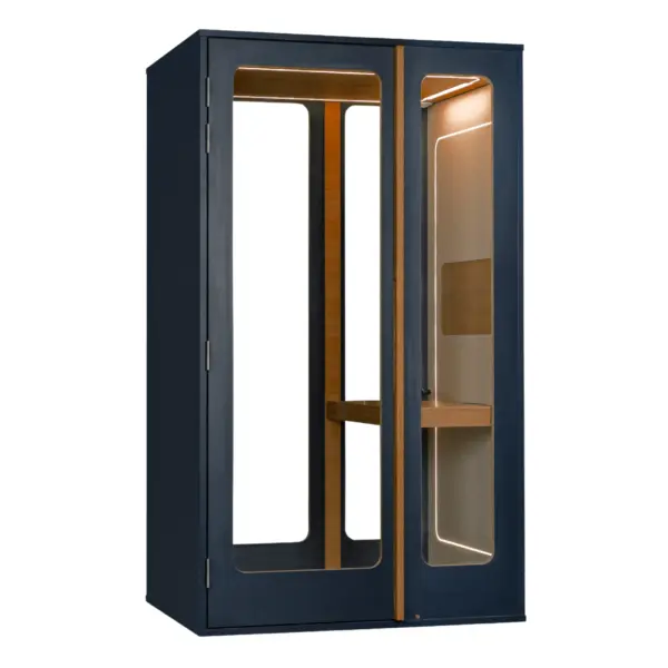 Cabine acoustique en bois 1 place Haven Bleu Cabine acoustique en bois 1 place Haven Bleu