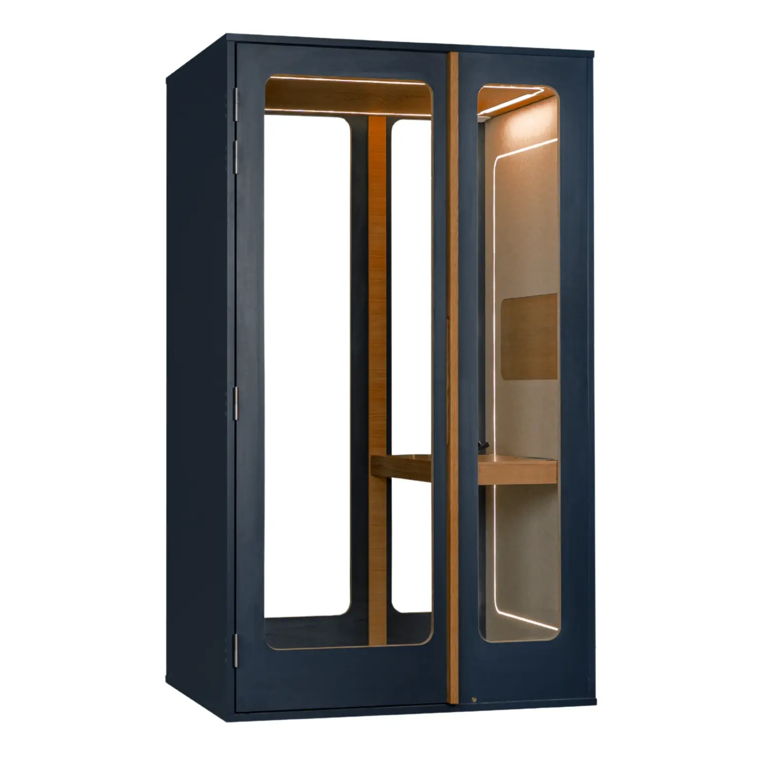 Cabine acoustique en bois 1 place Haven Bleu Cabine acoustique en bois 1 place Haven Bleu