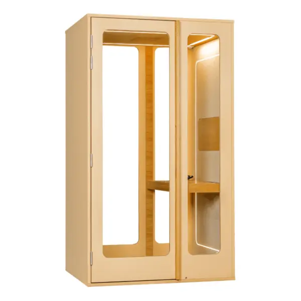 Cabine acoustique en bois 1 place Haven Jaune sable Cabine acoustique en bois 1 place Haven Jaune sable