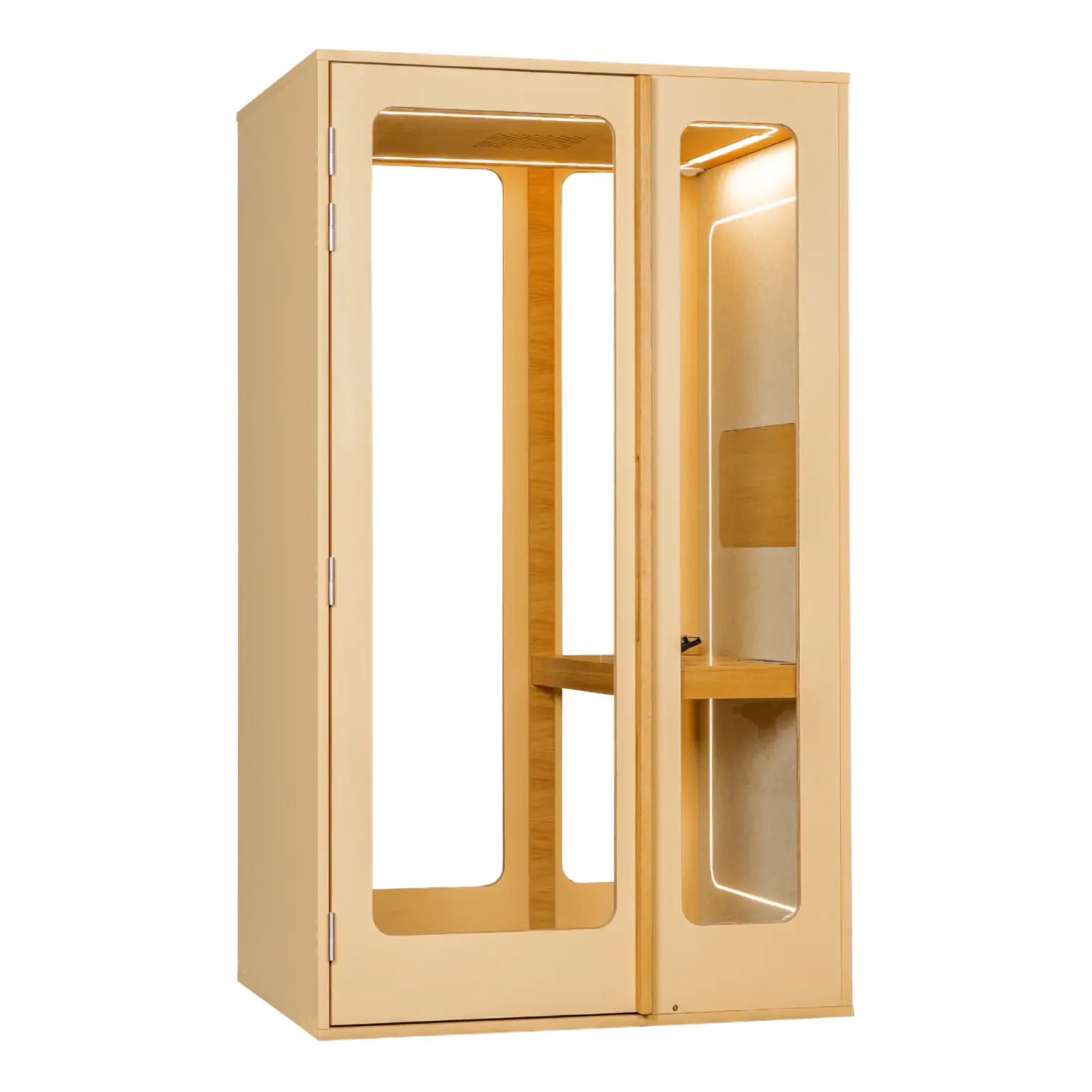 Cabine acoustique en bois 1 place Haven Jaune sable Cabine acoustique en bois 1 place Haven Jaune sable