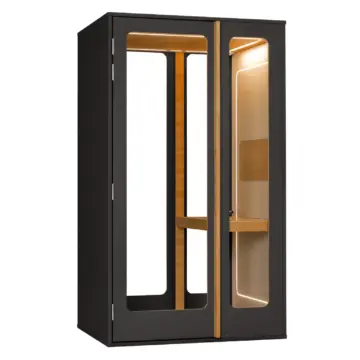 Cabine acoustique en bois 1 place Haven Noir