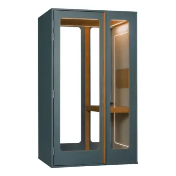 Cabine acoustique en bois 1 place Haven Vert deau