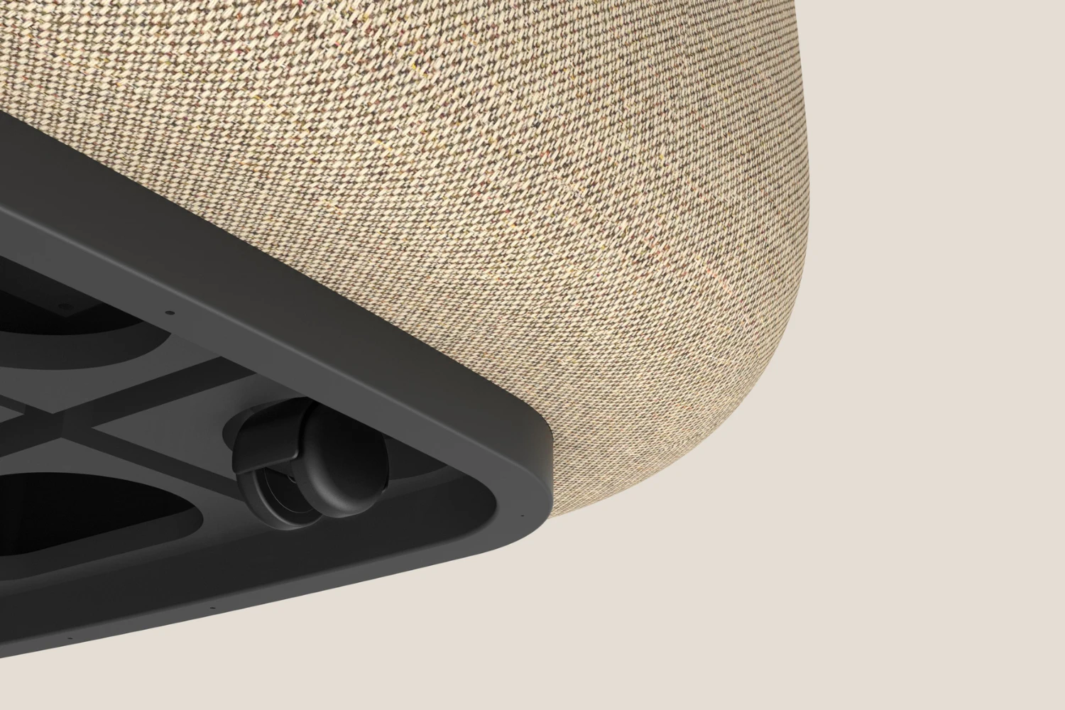 Canapé modulaire organique Jelly détail roulettes