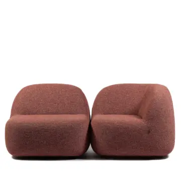 Canapé modulaire organique Jelly terracota chiné