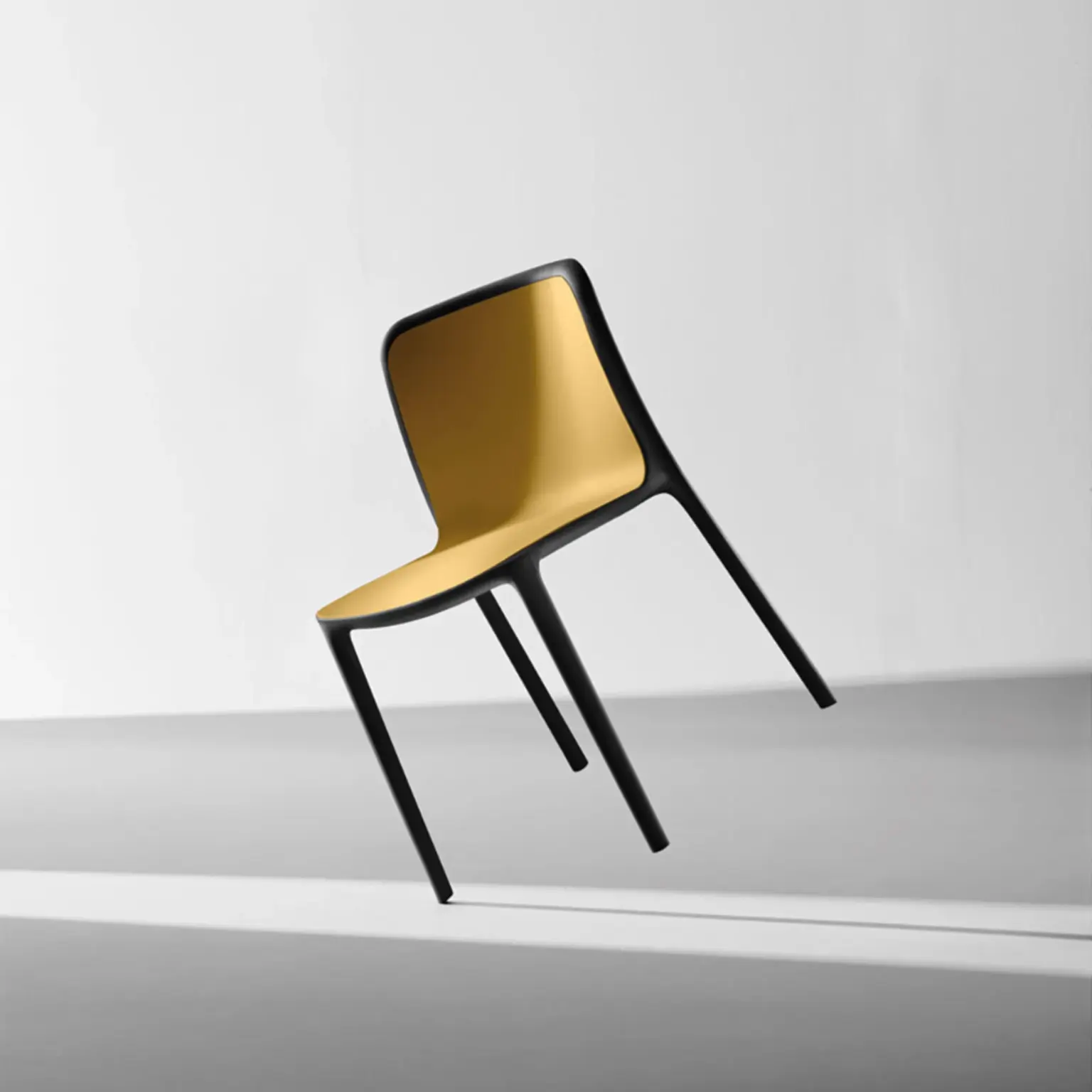 Chaise de collectivité usage intensif Bika jaune Chaise de collectivité usage intensif Bika jaune