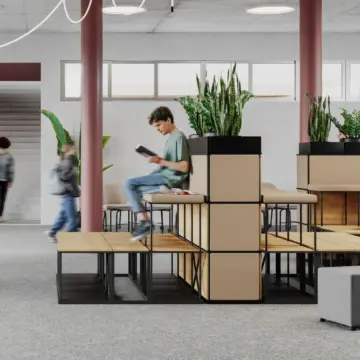 Gradin modulaire acoustique coworking Stack combinaison ambiance