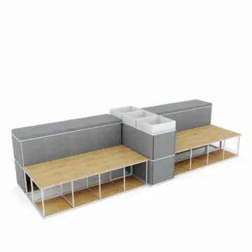 Gradin modulaire acoustique coworking Stack combinaison double scaled Gradin modulaire acoustique coworking Stack combinaison double