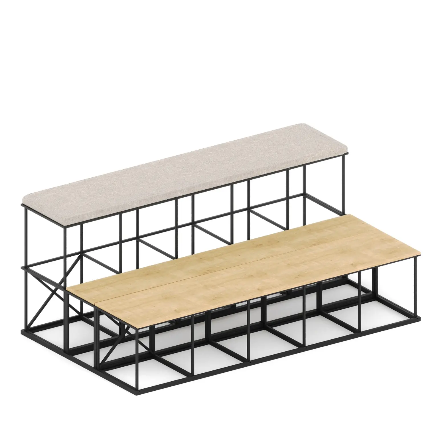Gradin modulaire acoustique coworking Stack module 5 minimaliste Gradin modulaire acoustique coworking Stack module 5 minimaliste