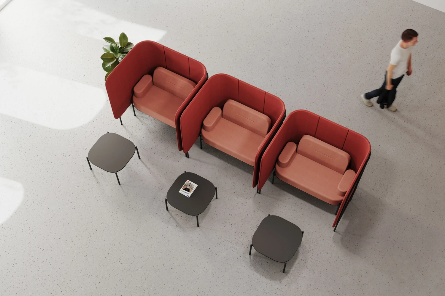 Sofa acoustique lounge design végétal Leaf ambiance