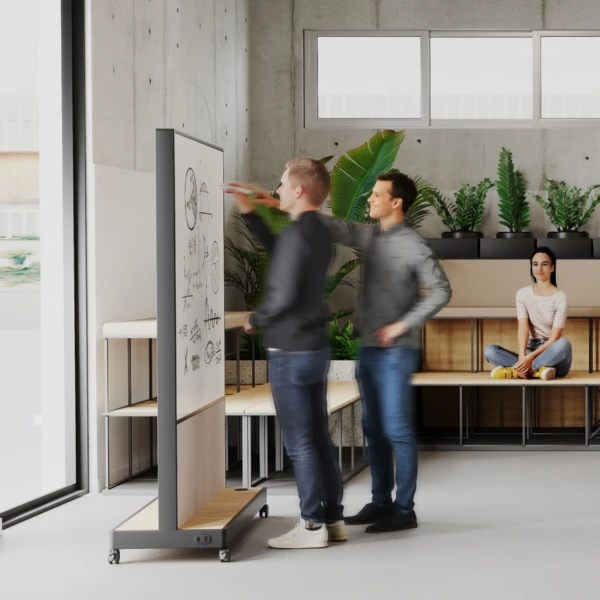 Tableau blanc mobile multifonctions Agile Wall inspiration