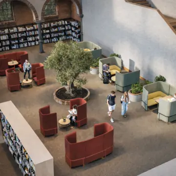 Alcôve acoustique bicolore à structure métallique design Marina ambiance 1