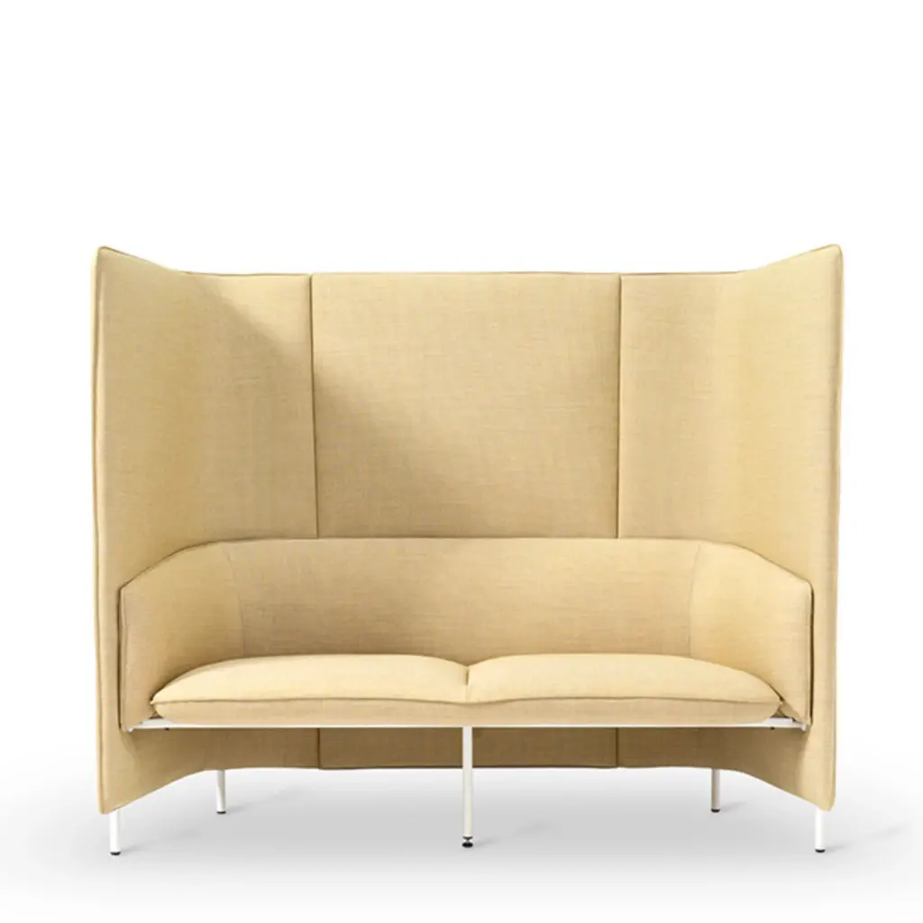 Canapé acoustique bicolore à structure métallique design Marina 2 personnes