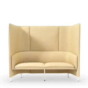 Canapé acoustique bicolore à structure métallique design Marina 2 personnes